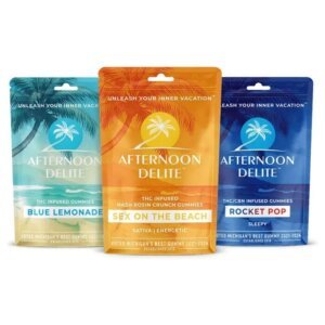 Afternoon Delite 200mg Hash Rosin Nerded Gummies Blue Lemonade product image