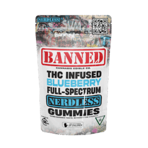 Banned 200mg Nerdless Gummies Blueberry product image
