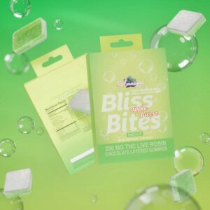 Bliss Bites 200mg Hash Rosin Chocolate Layered Gummies Apple Burst product image