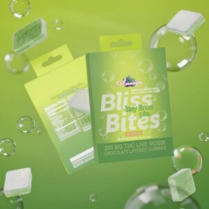 Bliss Bites 200mg Hash Rosin Chocolate Layered Gummies Key Lime Pie product image