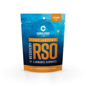 Cannalicious 200mg RSO Recovery Gummies Mango product image