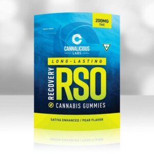 Cannalicious 200mg RSO Recovery Gummies Pear product image