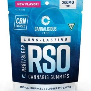 Cannalicious 200mg RSO Rest Gummies Blueberry product image