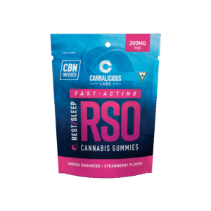 Cannalicious 200mg RSO Rest Gummies Strawberry product image
