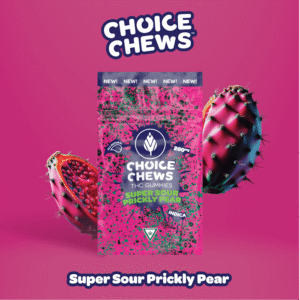 Choice Chews 200mg Gummies Super Sour Prickly Pear Indica product image