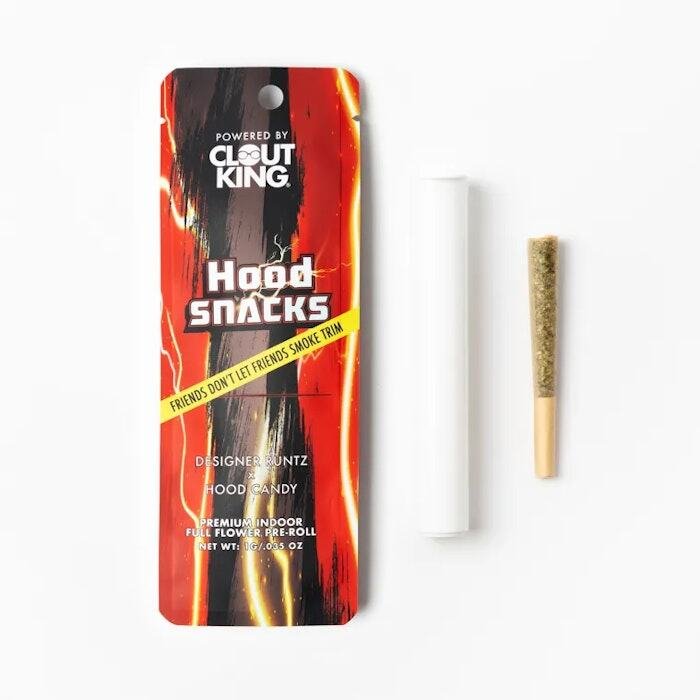 Clout King 1g Preroll Hood Snacks Clout King 1g Preroll Hood Snacks product image