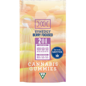 Dixie 100mg CBG 100mg CBD 50mg THC Gummies Berry Focused S product image