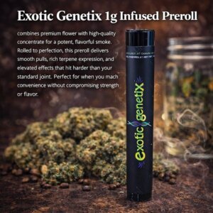 Exotic Genetix 1g Infused Preroll Blue Razz product image