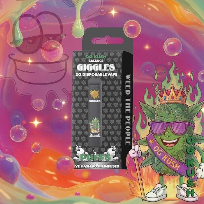 Giggles 2g Live Rosin Disposable OG Kush Giggles 2g Live Rosin Disposable OG Kush product image