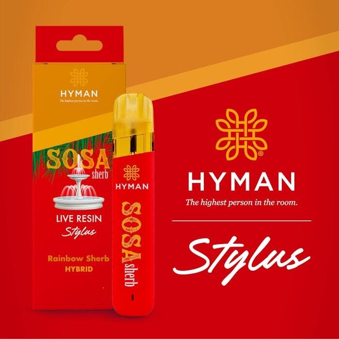 Hyman 1g Live Resin Stylus Disposable Sosa Sherb Hyman 1g Live Resin Stylus Disposable Sosa Sherb product image
