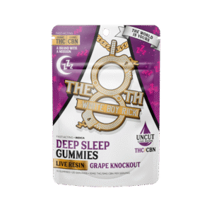 The 8th 200mg THC 100mg CBN Live Resin Gummies Grape Knockout product image