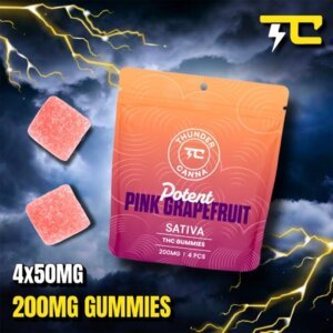 Thunder Canna 200mg Gummies Pink Grapefruit product image