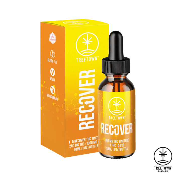 Treetown 200mg THC 1000mg CBD Recover Tincture - Cali Exotics Bud Shop | California Cannabis Dispensary Treetown 200mg THC 1000mg CBD Recover Tincture product image